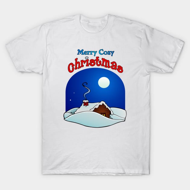 Cozy Cabin Christmas T-Shirt by CheezeDealer